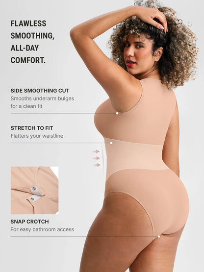 🏆LUCKYSONG®  Scoop Neck Buttery Seamless Everyday Bodysuit🪻