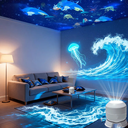 🔥 Nur heute: 70 % Rabatt丨REBYIPO® 5D Holografischer Nachtlicht-Projektor – Magischer Sternenhimmel & Ozean für Ihr Zuhause 🌠