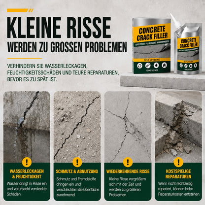 🔥 50 % RABATT | SVOZK® Wasserfester Beton-Rissfüller & Dichtstoff – für Risse, Fugen, Innen & Außen 🛠️