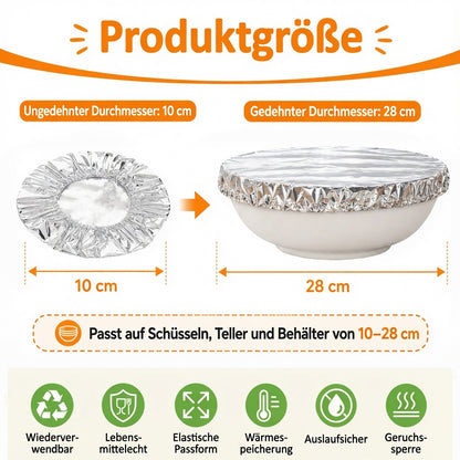 SVOZK® 🍽️ Wiederverwendbare elastische Abdeckungen für Schüsseln, Teller & Platten – halten Reste frisch und sorgen für Ordnung im Kühlschrank ❄️