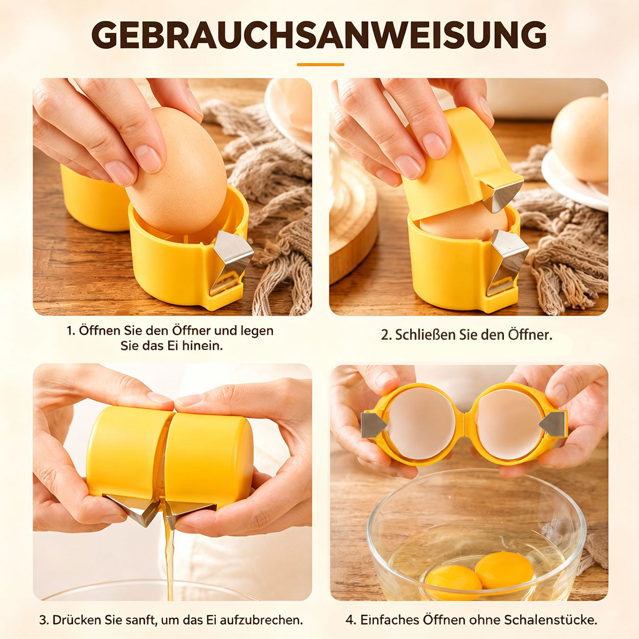 Offizieller Shop | 🛒Billhol® 2-in-1 Eieröffner & Eierschäler – Eier in Sekundenschnelle öffnen & schälen 🥚