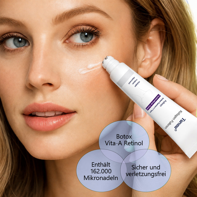 🛡️DE Offizieller Marken-Shop | Turonu® Faltenreduzierende & straffende Roller-Creme 🧴 Glattere Haut in nur 3 Tagen