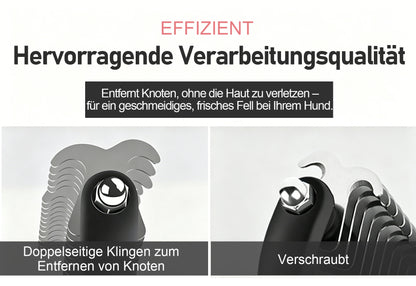 Zeitlich begrenztes Angebot | 🐶🐱 Billhol® Doppelseitiger Haustier-Pflegekamm – Sanfter Entfilzungs- & Fellwechselkamm für Hunde und Katzen
