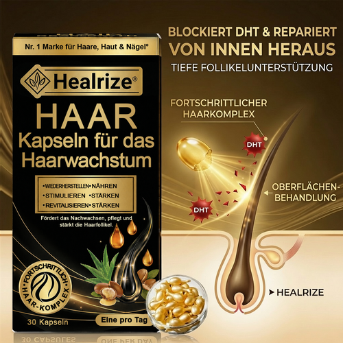 Bestseller – Nur für kurze Zeit rabattiert | 👉Healrize® Kapseln für Haarwachstum: Reaktiviert die Follikel & Boostet das Haarvolumen