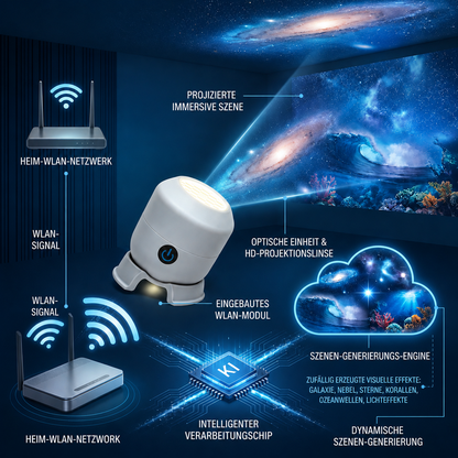 🔥 Nur heute: 70 % Rabatt丨REBYIPO® 5D Holografischer Nachtlicht-Projektor – Magischer Sternenhimmel & Ozean für Ihr Zuhause 🌠
