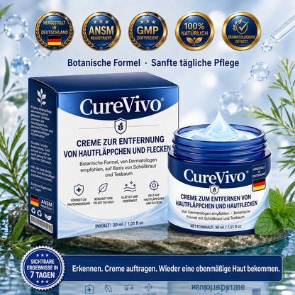 🛡️🛡️CureVivo® 7-Tage Hautanhängsel- & Flecken-Entfernungscreme (schmerzfreie Formel – ohne Narben)