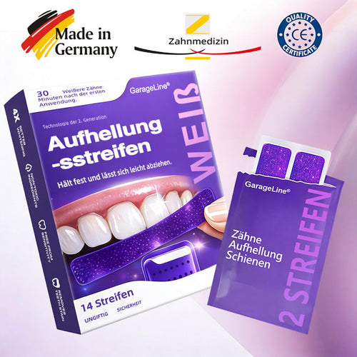 Offizieller Shop | 🦷𝑮𝒂𝒓𝒂𝒈𝒆𝑳𝒊𝒏𝒆® Lila Zahnaufhellungsstreifen👩🏼‍⚕ (Behandelt Parodontitis, beugt Zahnverlust vor und repariert Zahnfleischrückgang)