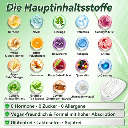 🇩🇪 Healrize® 🚀✨10-in-1 Nano-Mikronadel-Pflaster Moringa · Berberin · NAD+ | 1× täglich
