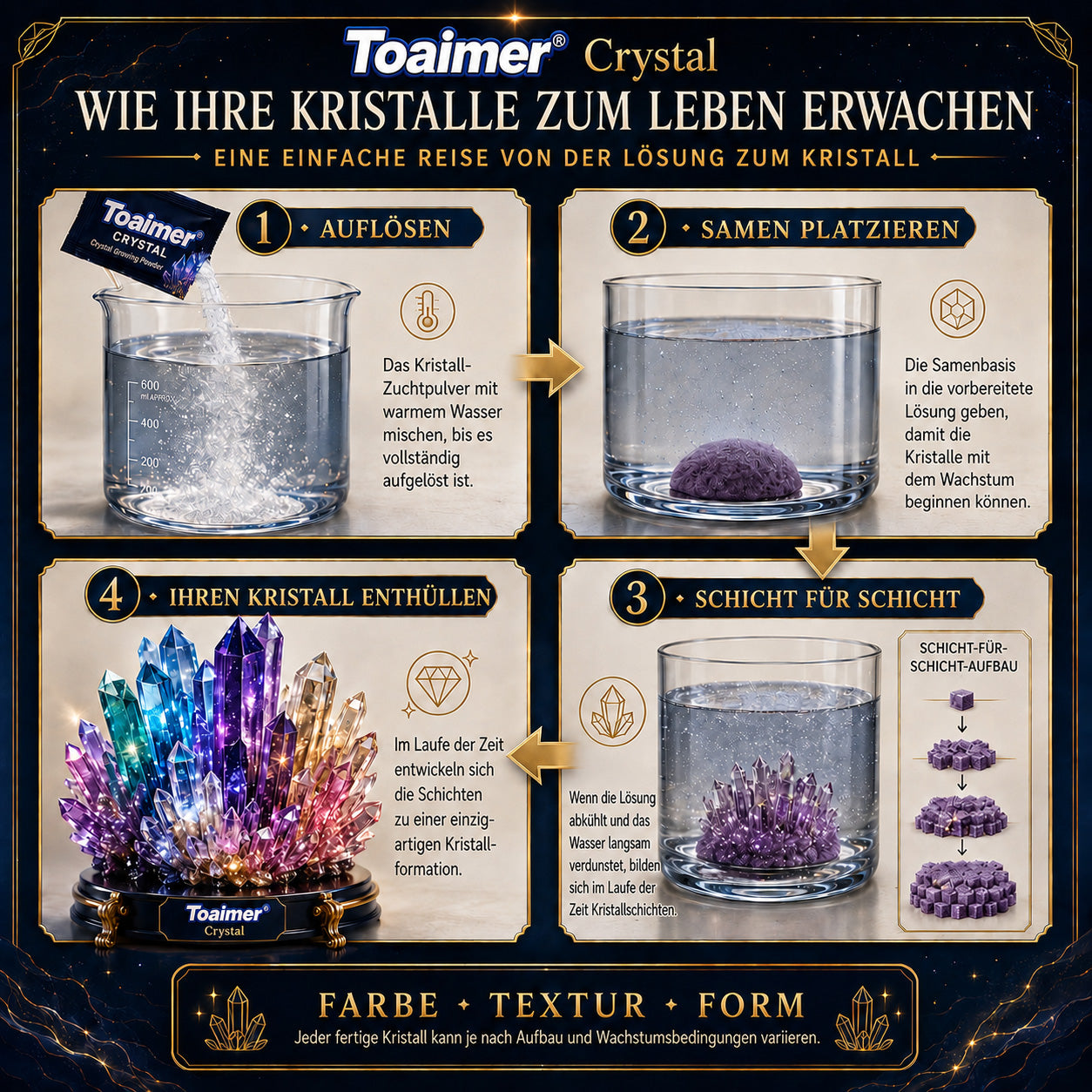💥 Heute 50 % sparen | 💎Toaimer® CrystalGenesis — Züchte deinen eigenen Kristall und verwandle ihn in edlen Schmuck 💎