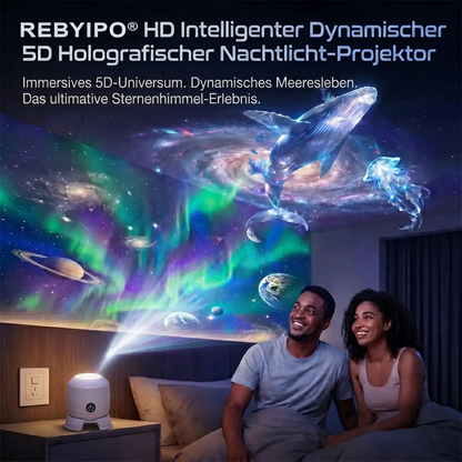 🔥 Nur heute: 70 % Rabatt丨REBYIPO® 5D Holografischer Nachtlicht-Projektor – Magischer Sternenhimmel & Ozean für Ihr Zuhause 🌠