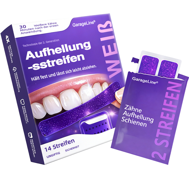 Offizieller Shop | 🦷𝑮𝒂𝒓𝒂𝒈𝒆𝑳𝒊𝒏𝒆® Lila Zahnaufhellungsstreifen👩🏼‍⚕ (Behandelt Parodontitis, beugt Zahnverlust vor und repariert Zahnfleischrückgang)