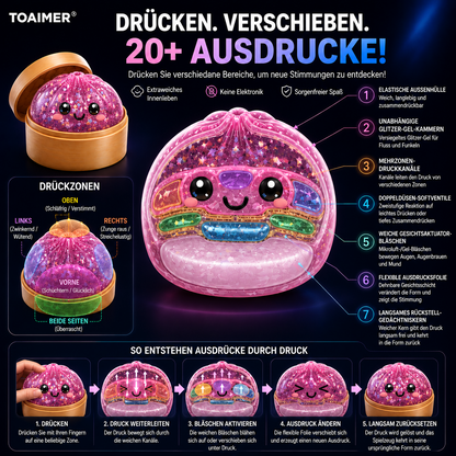 🚨 NUR HEUTE: 50 % SPAREN! | Toaimer® Magic Face-Changing Dumpling Squishy 🥟