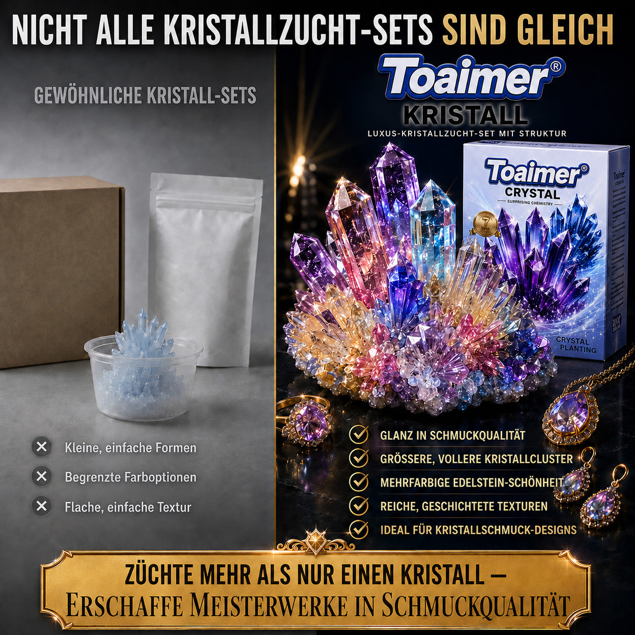 💥 Heute 50 % sparen | 💎Toaimer® CrystalGenesis — Züchte deinen eigenen Kristall und verwandle ihn in edlen Schmuck 💎
