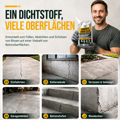 🔥 50 % RABATT | SVOZK® Wasserfester Beton-Rissfüller & Dichtstoff – für Risse, Fugen, Innen & Außen 🛠️
