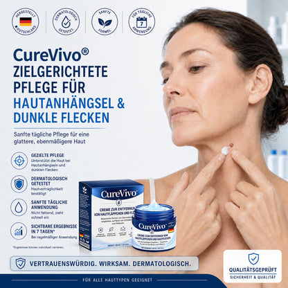 🛡️🛡️CureVivo® 💥💥7-Tage Hautanhängsel- & Flecken-Entfernungscreme (schmerzfreie Formel – ohne Narben)