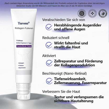 🛡️DE Offizieller Marken-Shop | Turonu® Faltenreduzierende & straffende Roller-Creme 🧴 Glattere Haut in nur 3 Tagen