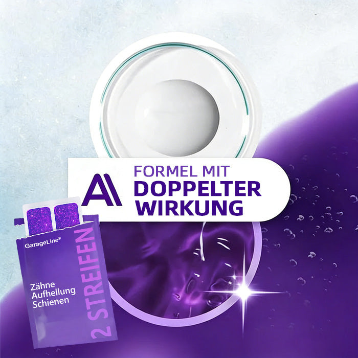 Offizieller Shop | 🦷𝑮𝒂𝒓𝒂𝒈𝒆𝑳𝒊𝒏𝒆® Lila Zahnaufhellungsstreifen👩🏼‍⚕ (Behandelt Parodontitis, beugt Zahnverlust vor und repariert Zahnfleischrückgang)