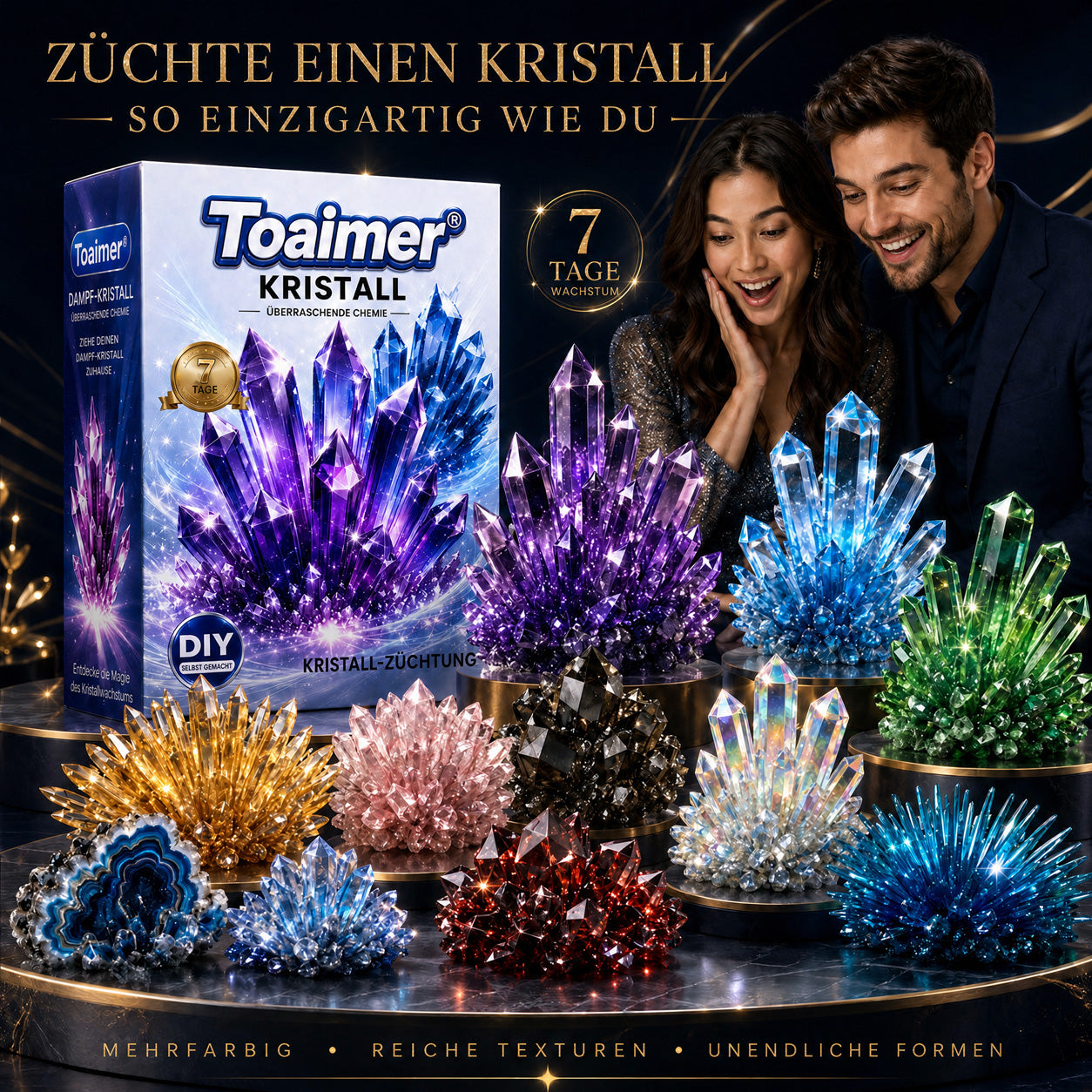 💥 Heute 50 % sparen | 💎Toaimer® CrystalGenesis — Züchte deinen eigenen Kristall und verwandle ihn in edlen Schmuck 💎