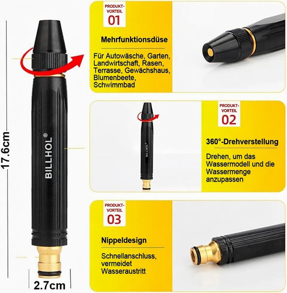 🔮Letzter Tag! Niedrigster Preis – nur 5.6€! | Billhol® 🏆 Hochdruck-Autowaschpistole für Zuhause – ein Muss zum Gießen von Pflanzen und Gemüse sowie zum Autowaschen. 👍💦