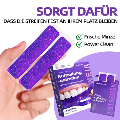 Offizieller Shop | 🦷𝑮𝒂𝒓𝒂𝒈𝒆𝑳𝒊𝒏𝒆® Lila Zahnaufhellungsstreifen👩🏼‍⚕ (Behandelt Parodontitis, beugt Zahnverlust vor und repariert Zahnfleischrückgang)