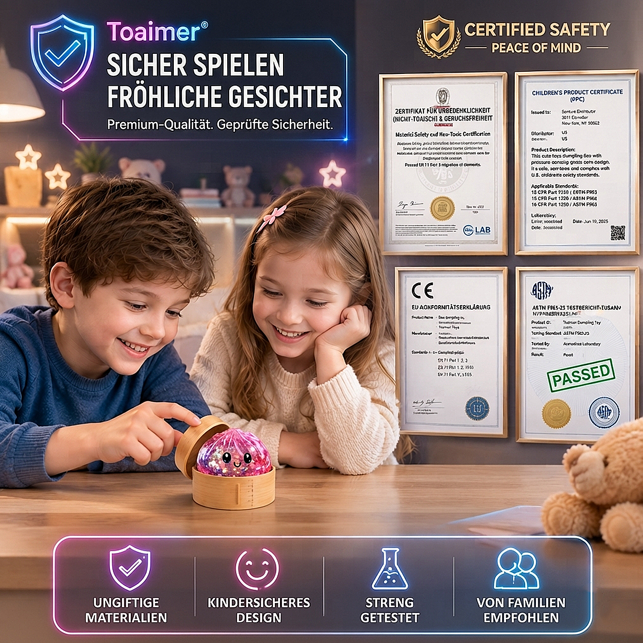 🚨 NUR HEUTE: 50 % SPAREN! | Toaimer® Magic Face-Changing Dumpling Squishy 🥟