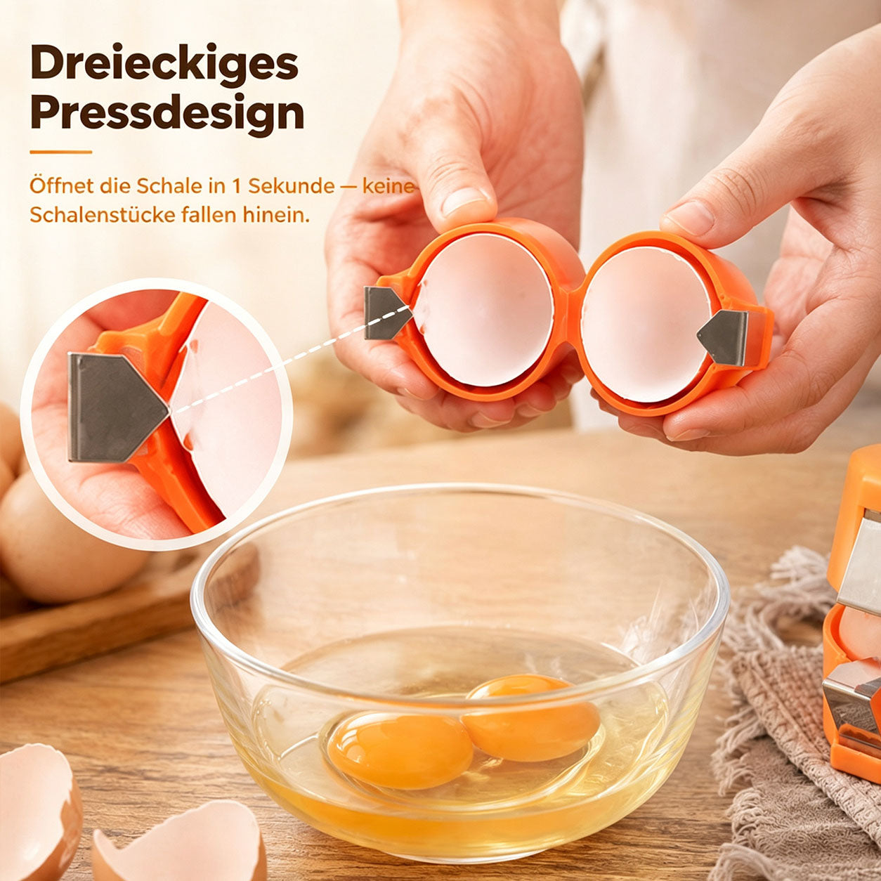 Offizieller Shop | 🛒Billhol® 2-in-1 Eieröffner & Eierschäler – Eier in Sekundenschnelle öffnen & schälen 🥚