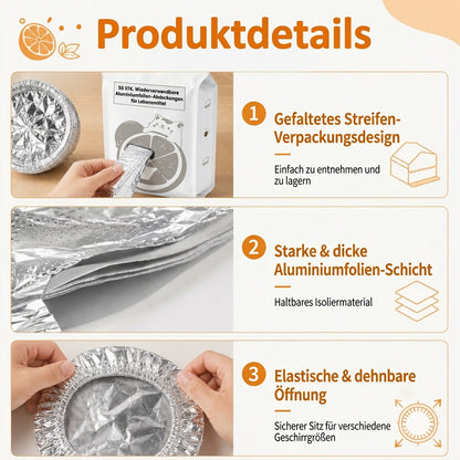 SVOZK® 🍽️ Wiederverwendbare elastische Abdeckungen für Schüsseln, Teller & Platten – halten Reste frisch und sorgen für Ordnung im Kühlschrank ❄️