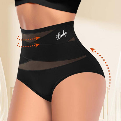 🌸  LUCKYSONG® Last Day-Buy 1 Get 3 Packs✨Plus-Size High-Waist Cross Tummy Control Panties