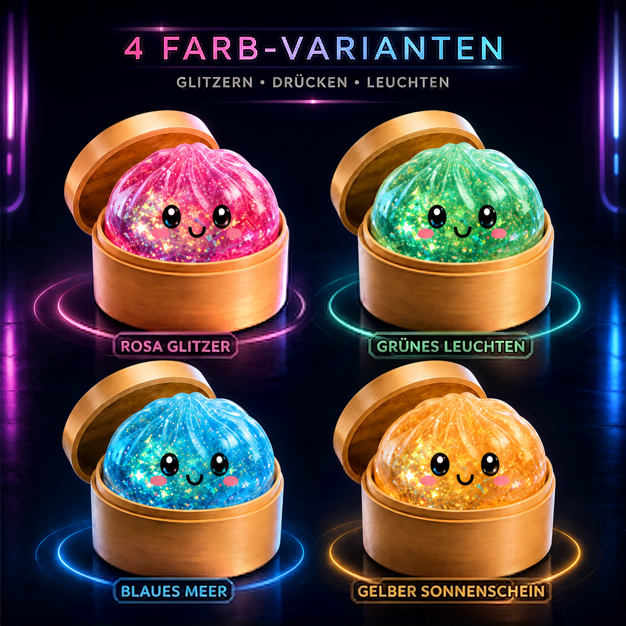 🚨 NUR HEUTE: 50 % SPAREN! | Toaimer® Magic Face-Changing Dumpling Squishy 🥟