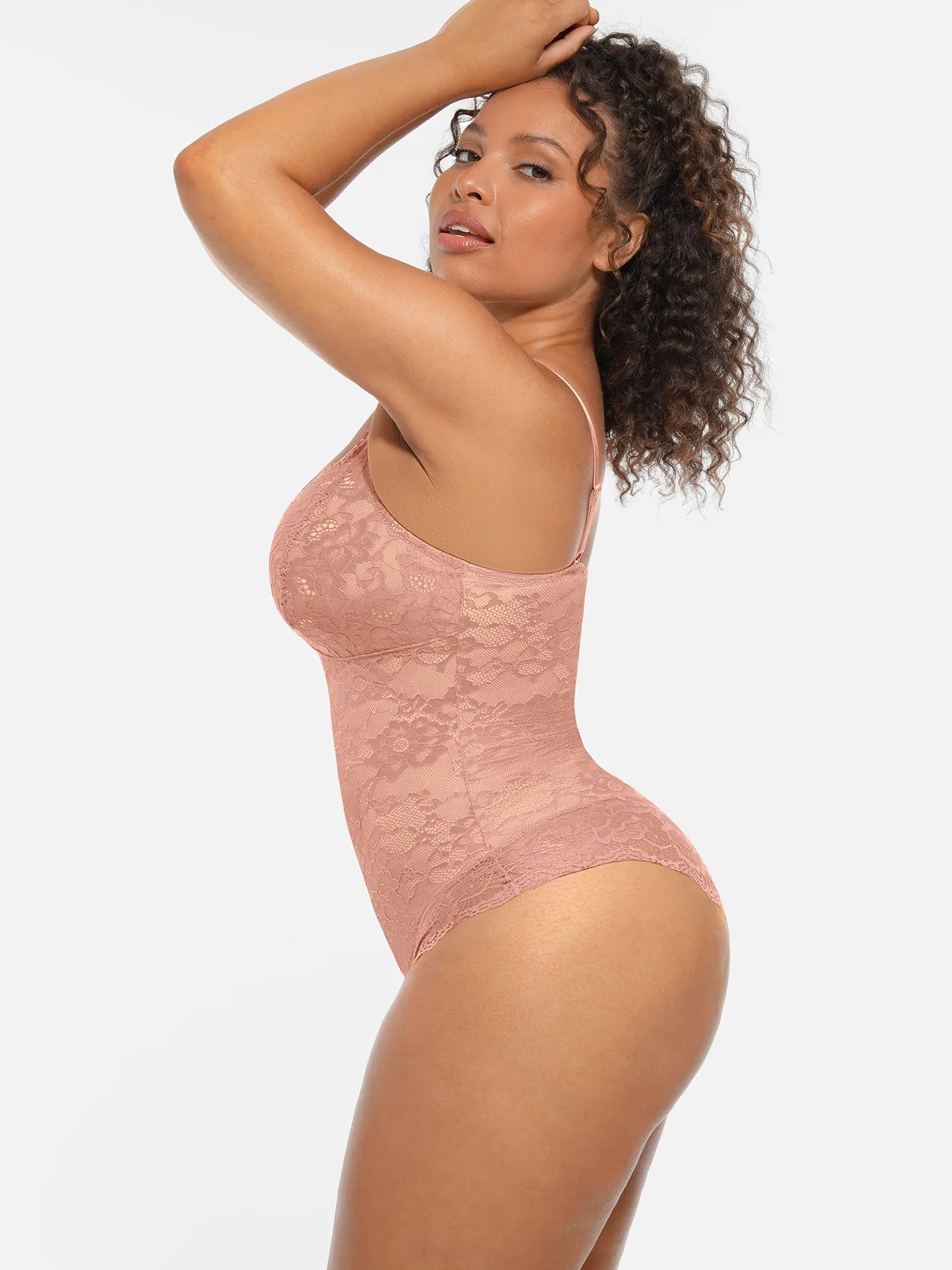 🏆LUCKYSONG® Lace Tummy Control Double-Layer Bodysuit🪻