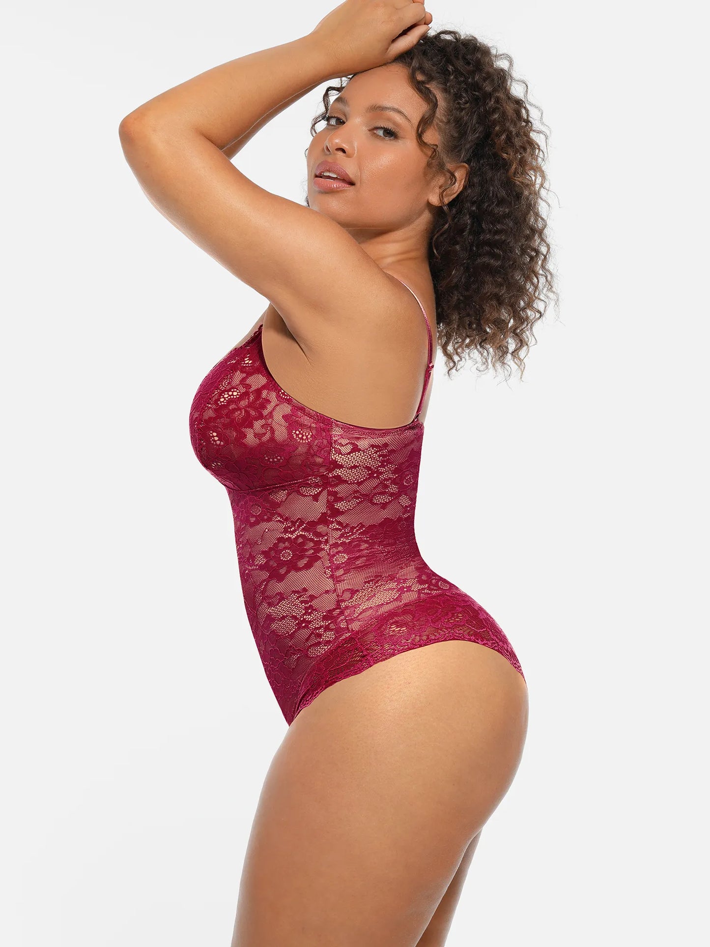 🏆LUCKYSONG® Lace Tummy Control Double-Layer Bodysuit🪻