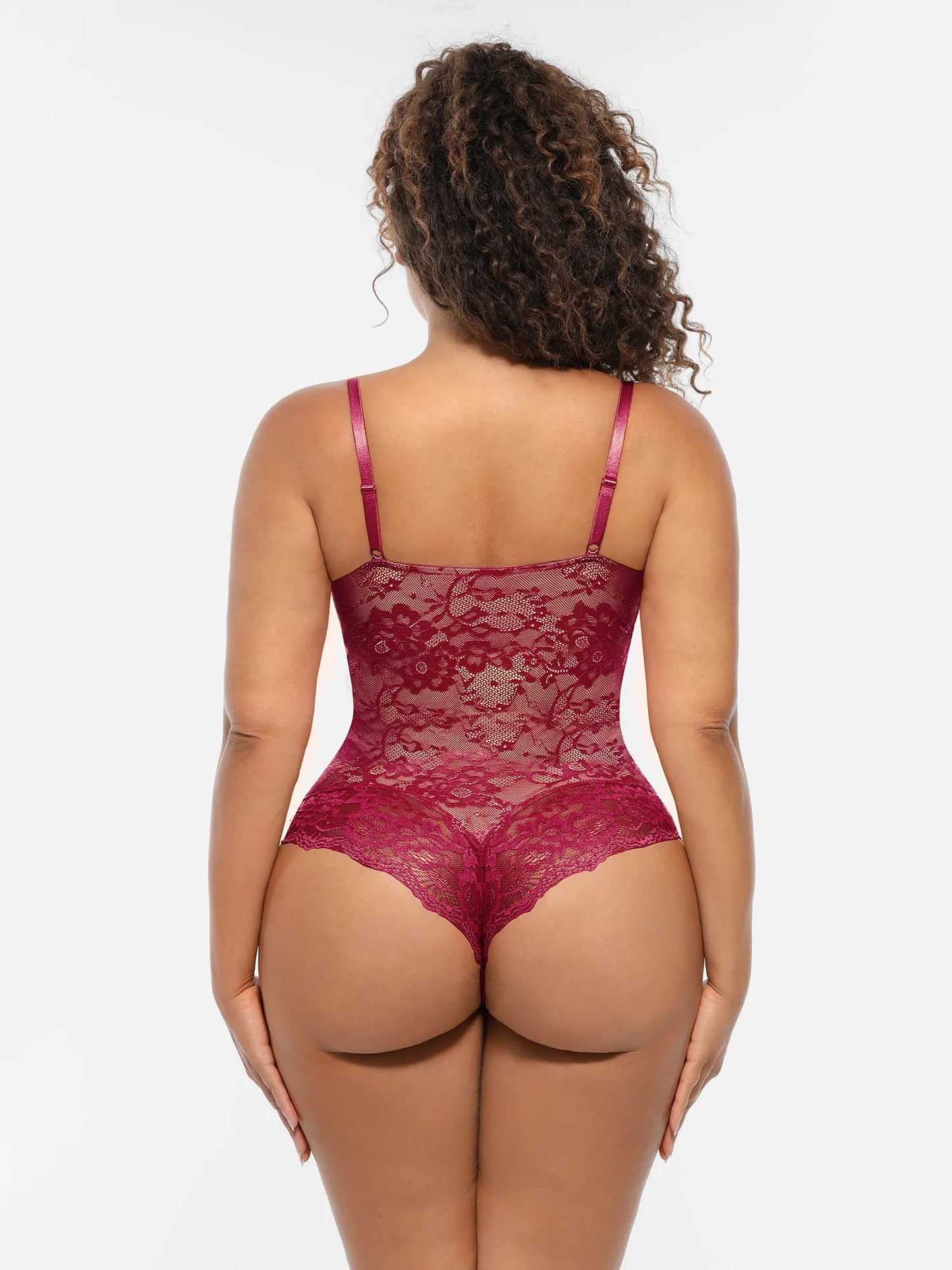 🏆LUCKYSONG® Lace Tummy Control Double-Layer Bodysuit🪻