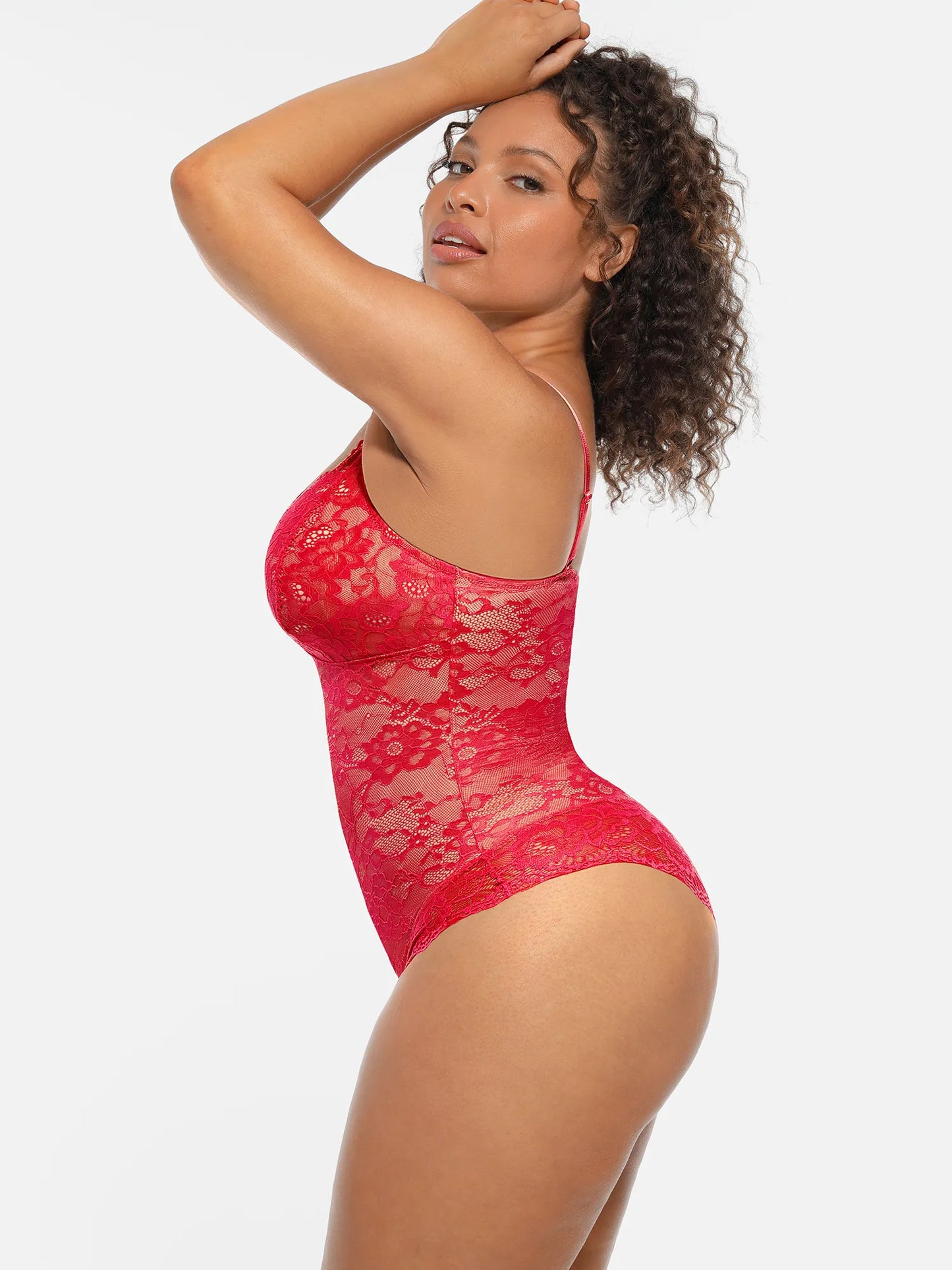 🏆LUCKYSONG® Lace Tummy Control Double-Layer Bodysuit🪻