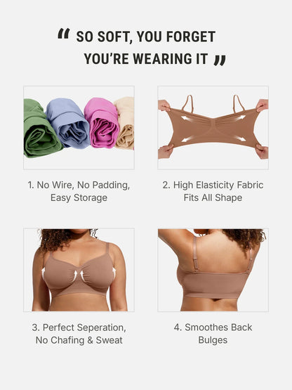 🏆LUCKYSONG® Everyday Wireless Bra Unlined Soft Bra