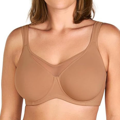 🏆LUCKYSONG® Last Day Special Price💐Women's Elegant Sheer Full Coverage Plus Size Bra - Black