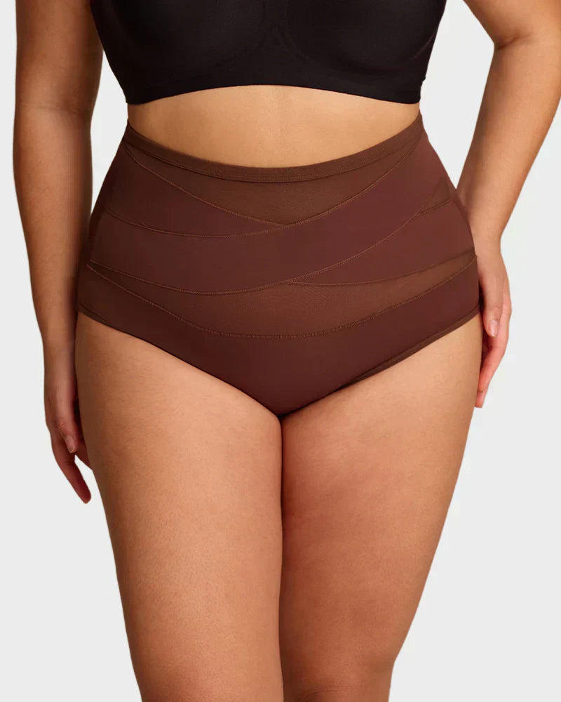 🌸  LUCKYSONG® Last Day-Buy 1 Get 3 Packs✨Plus-Size High-Waist Cross Tummy Control Panties