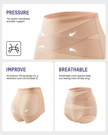 🌸  LUCKYSONG® Last Day-Buy 1 Get 3 Packs✨Plus-Size High-Waist Cross Tummy Control Panties