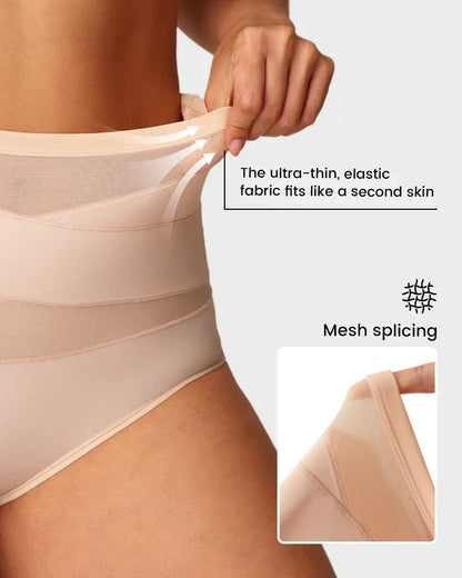 🌸  LUCKYSONG® Last Day-Buy 1 Get 3 Packs✨Plus-Size High-Waist Cross Tummy Control Panties