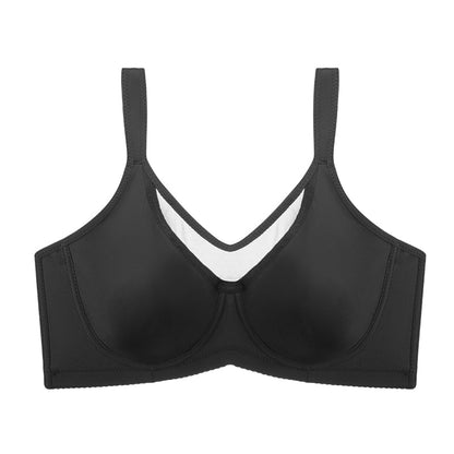 🏆LUCKYSONG® Last Day Special Price💐Women's Elegant Sheer Full Coverage Plus Size Bra - Black