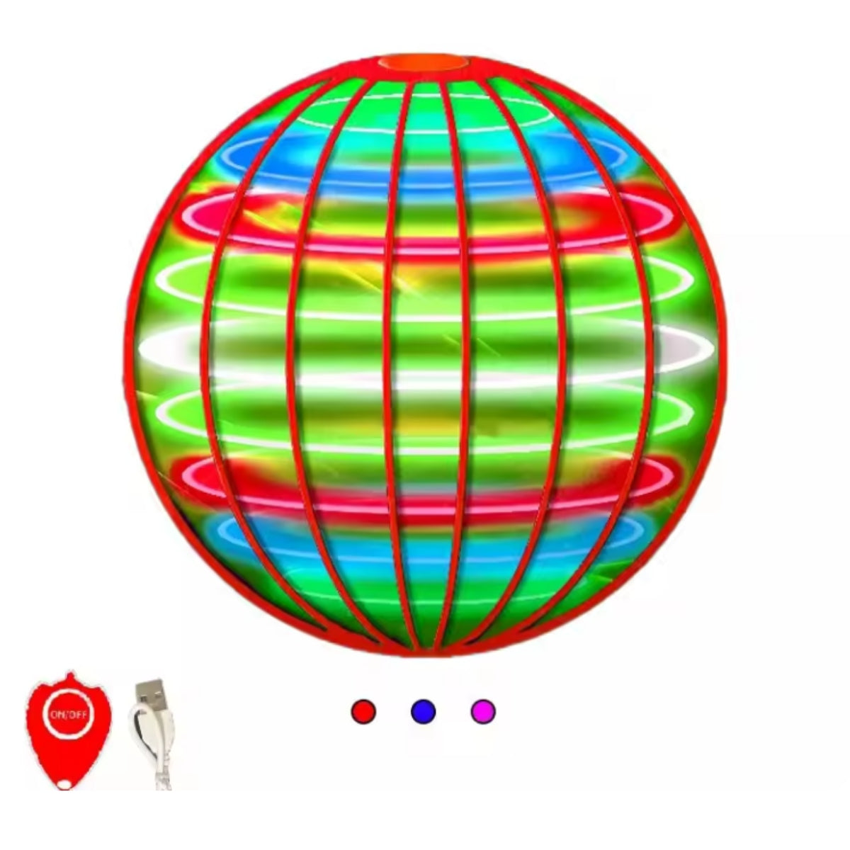 🌍 Fliegender Boomerang-UFO-Spinner – 360° LED-Schwebeball mit Handsteuerung